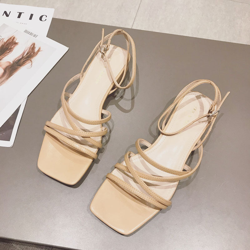Roman cross strap sandals