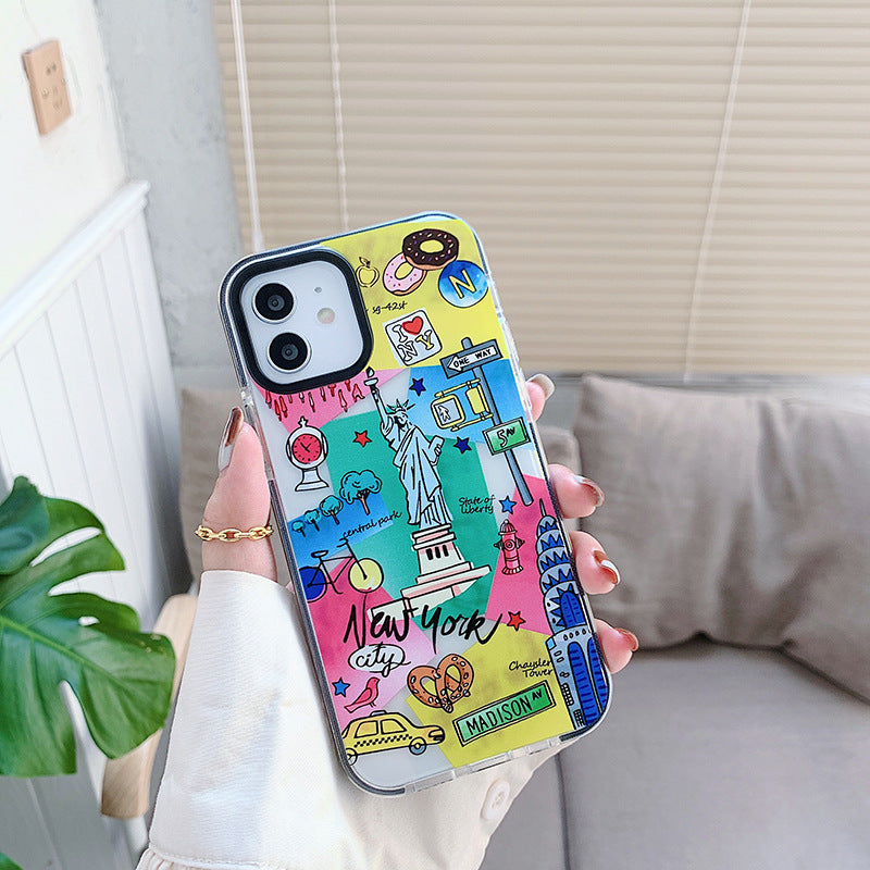 Compatible con Apple, Fashion World Travel Label Fundas de teléfono para iPhone 12