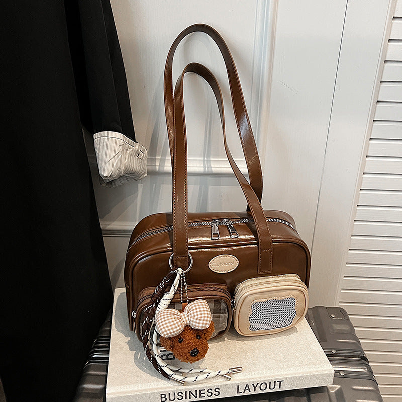 Bolso de Hombro Versátil Coreano de Cinta de Gran Capacidad para Mujer
