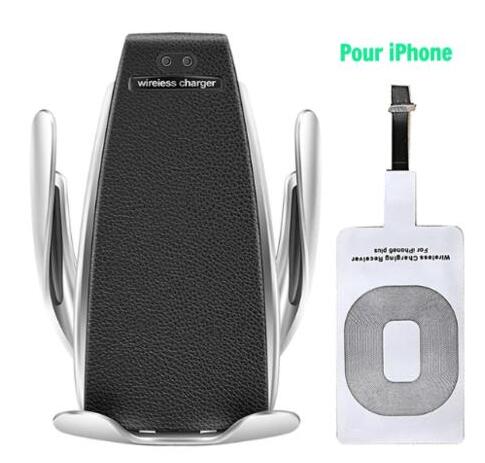 Cargador Inalámbrico para Coche 10W Inducción Carga Rápida Inalámbrica para Coche con Soporte de Teléfono para Coche S5