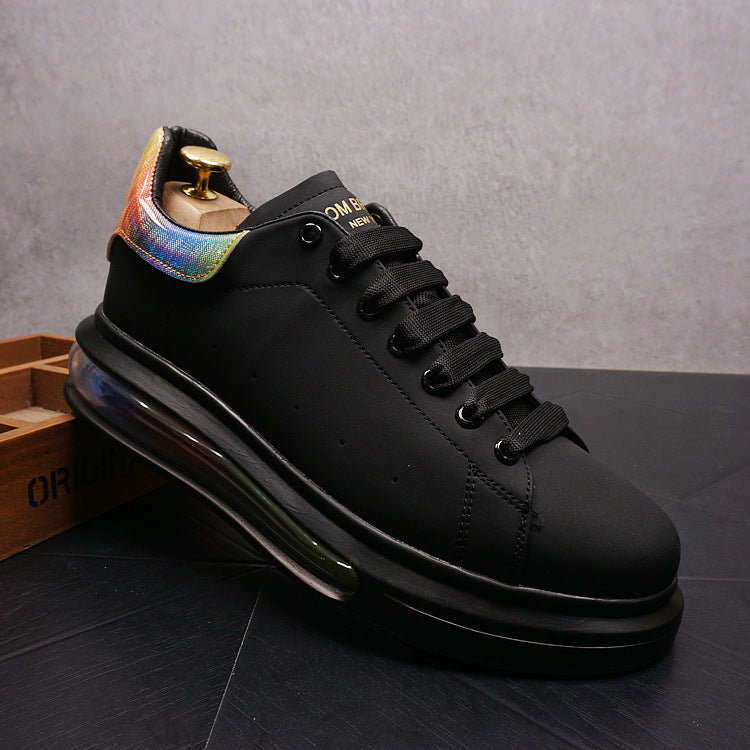 Zapatos de hombre con suela gruesa, cómodos, para el ocio, deportivos de caña alta