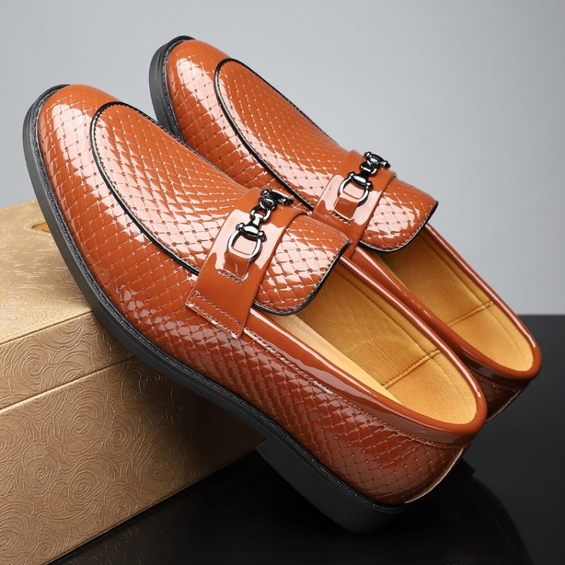 Zapatos de cuero de negocios para hombre, estilo británico minimalista