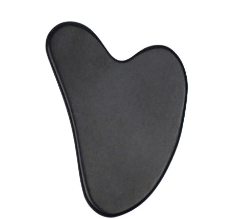 Juego de rascador de cuarzo natural, rodillo de jade y guasha, genuino negro