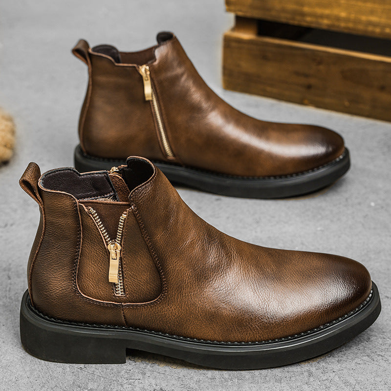 Slip-on Business High-top Casual Ankle Boots