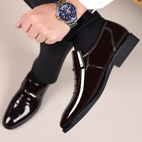 Zapatos de Charol Estilo Británico de Negocios para Hombres