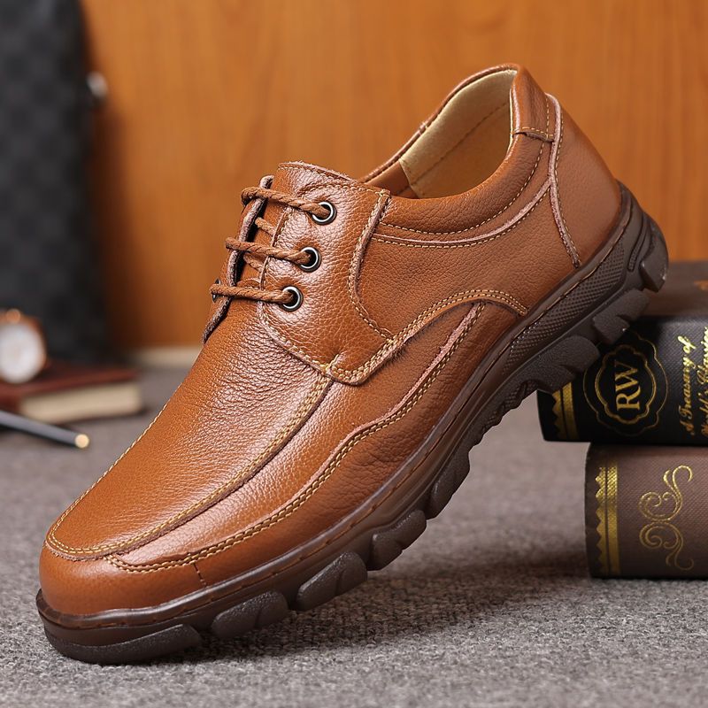 Zapatos de cuero para hombre con suela de tendón