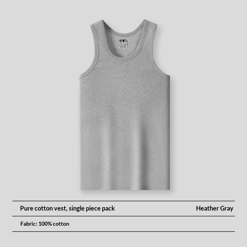 Pure Cotton Men's Vest Summer Fitness Exercise