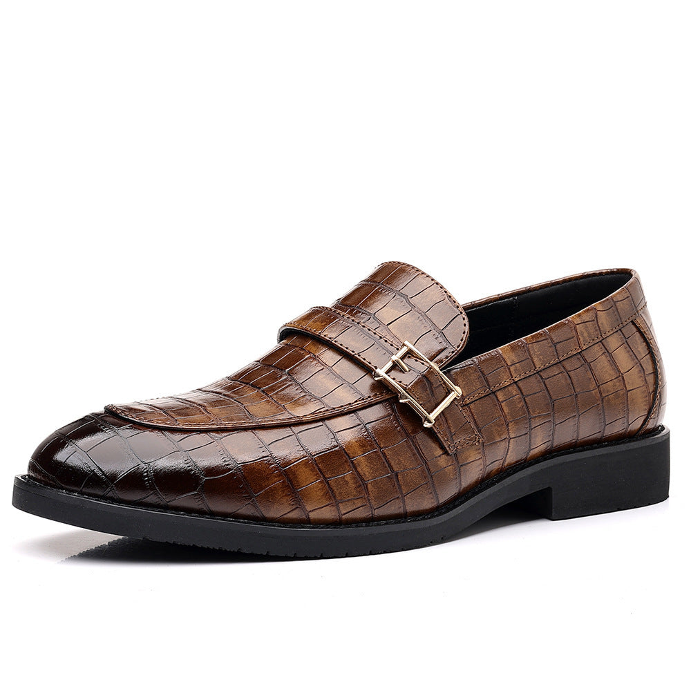 Zapatos de cuero informales elegantes de talla grande para hombre