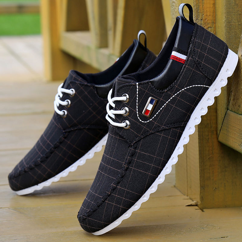 Zapatos de hombre de otoño, zapatos de niño, mocasines, zapatos de tela antiguos de Pekín