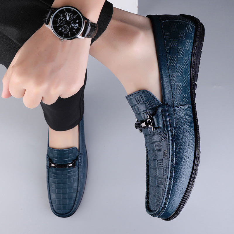 Slip-On Business Men's Soft Surface Casual Plus Size Loafers Leather Shoes