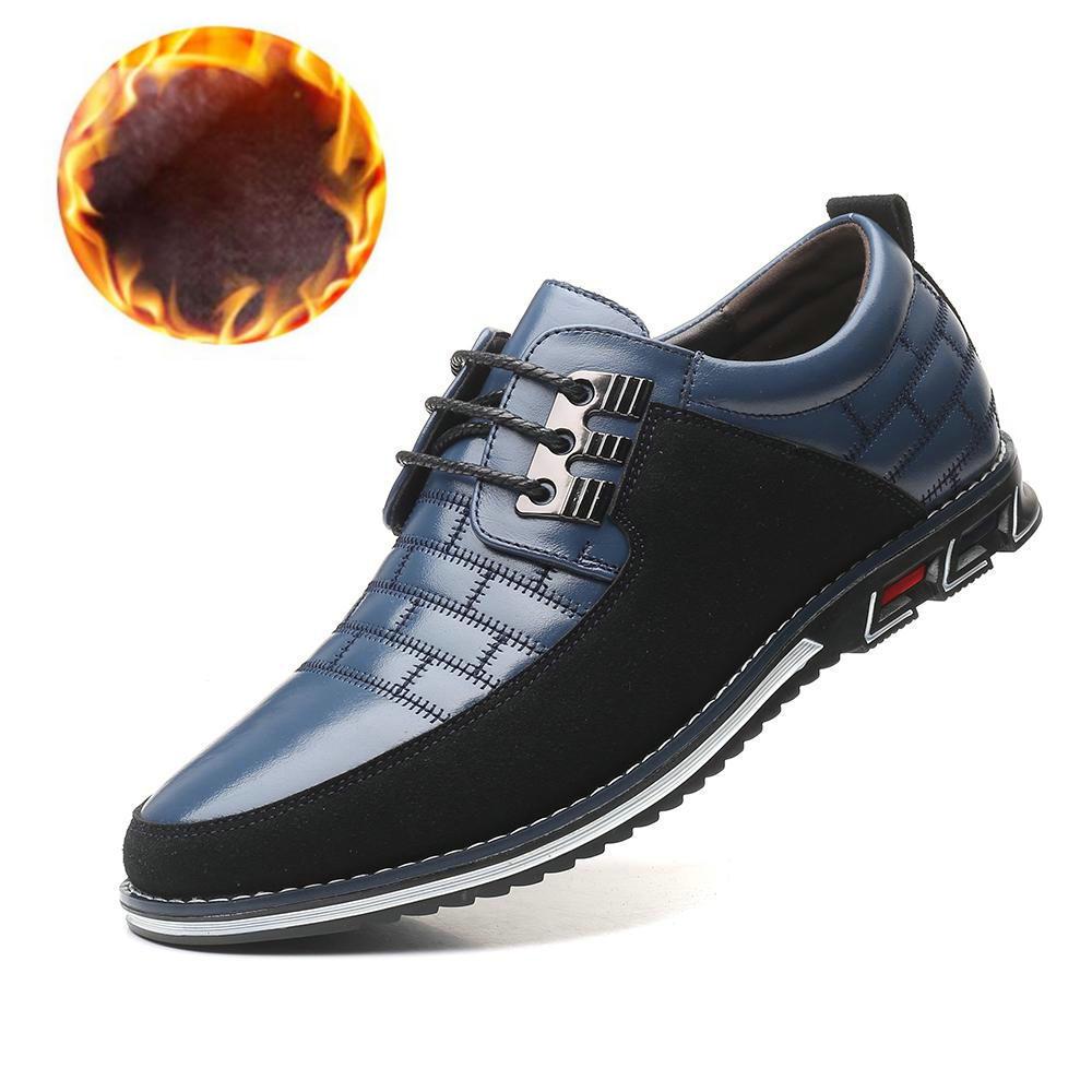 Zapatos casuales de hombre con cordones y punta redonda
