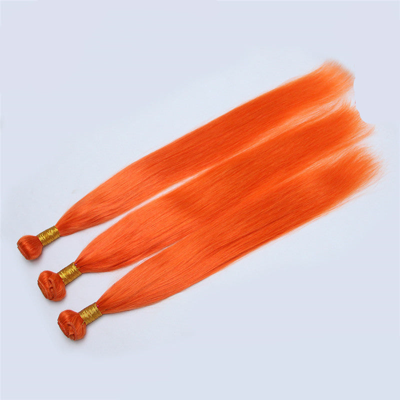 Cortina de cabello humano de color Cortina de cabello naranja