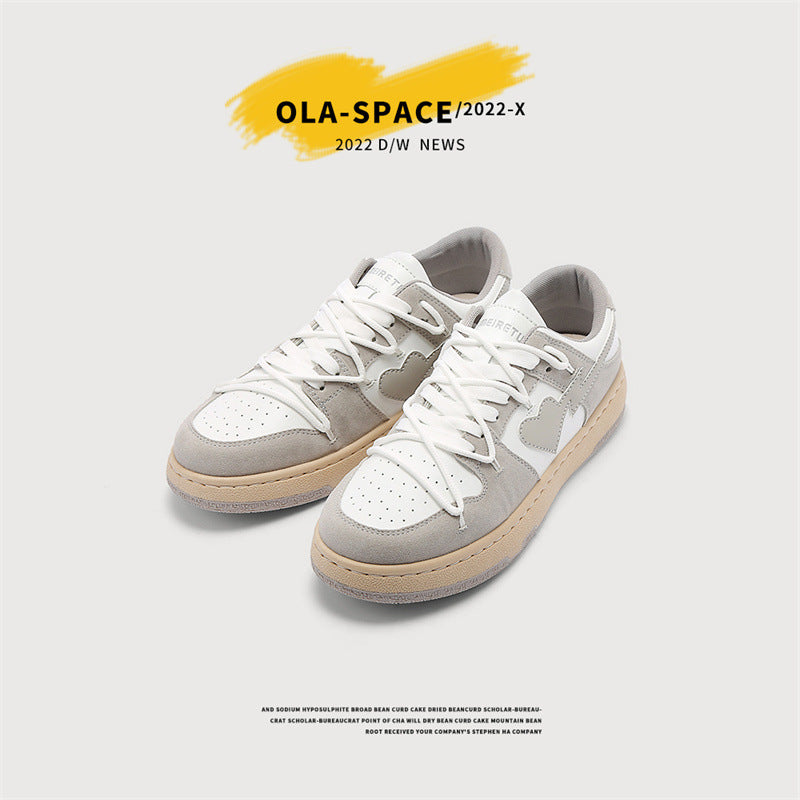 Zapatillas de estilo coreano Love Sneakers para niño, diseño versátil de interés especial, zapatillas deportivas de pareja estilo Hong Kong