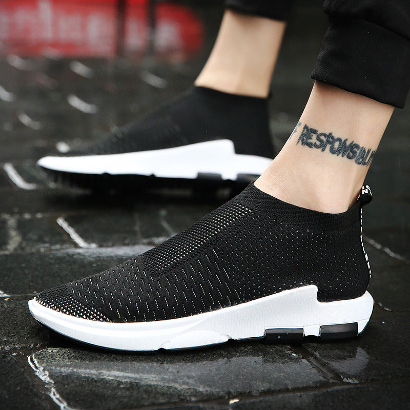 Zapatos de calcetín altos elásticos de talla grande para hombre