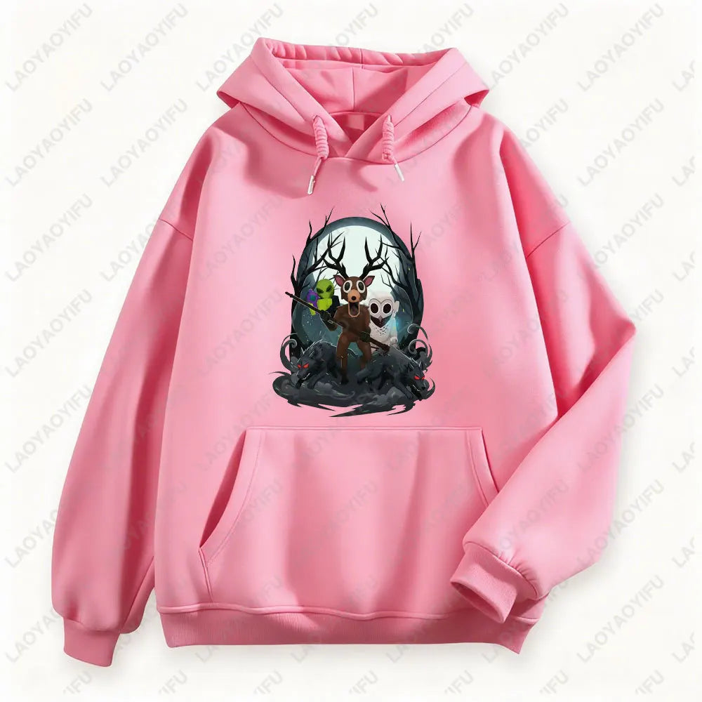 99 Nights in The Forest Men Women Hoodies 2025 Halloween Spooky T-Shirt Design Print Tops Men Clothing Sweatshirts Hoodies Women