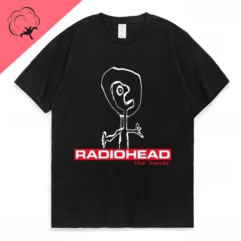 Radiohead T Shirt Men Vintage Classic Tees North America Tour Rock Boy women's tshirt Camisetas Hombre Hip Hop Street casual Top