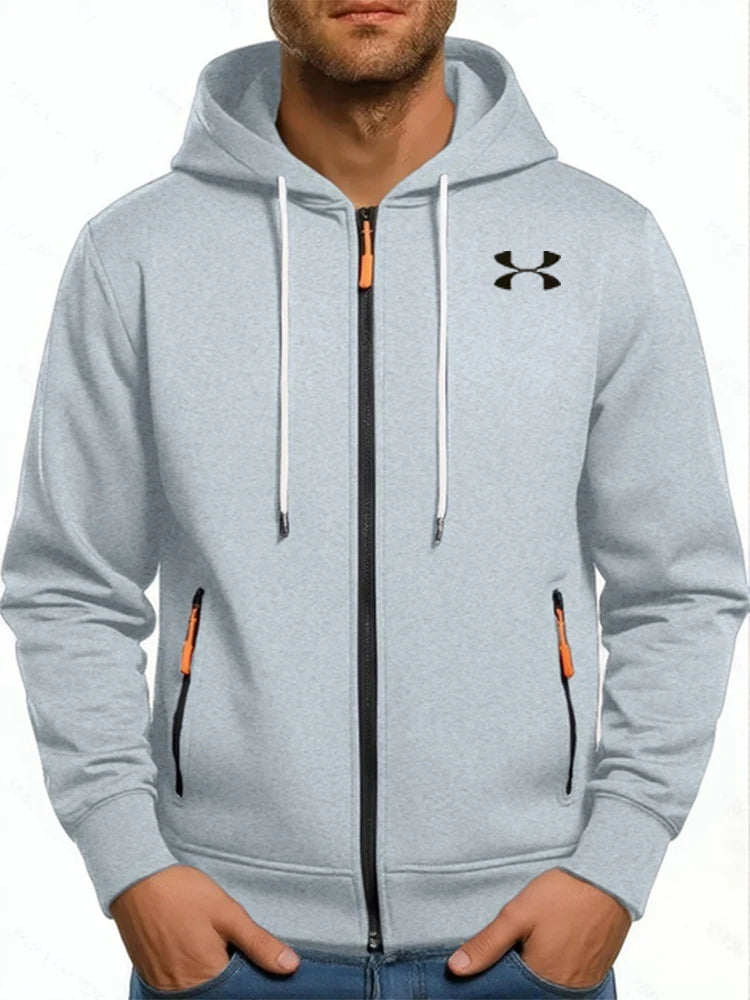 Casual Fashion Black Gray Zip Hip Hop Sportswear Sweatshirt Men/Women Publishing House Men's Hoodie promo streetwear promo