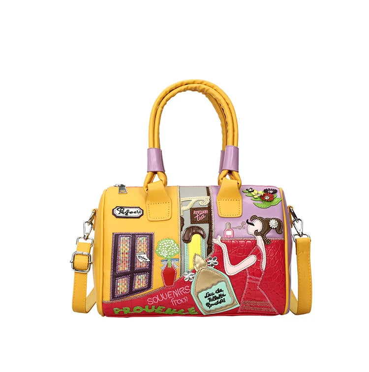 Design Patchwork Zipper 2026 Hot Sale Women's Bags Retro High Quality Women's Bags PU New Personality Stylish Shoulder Bags