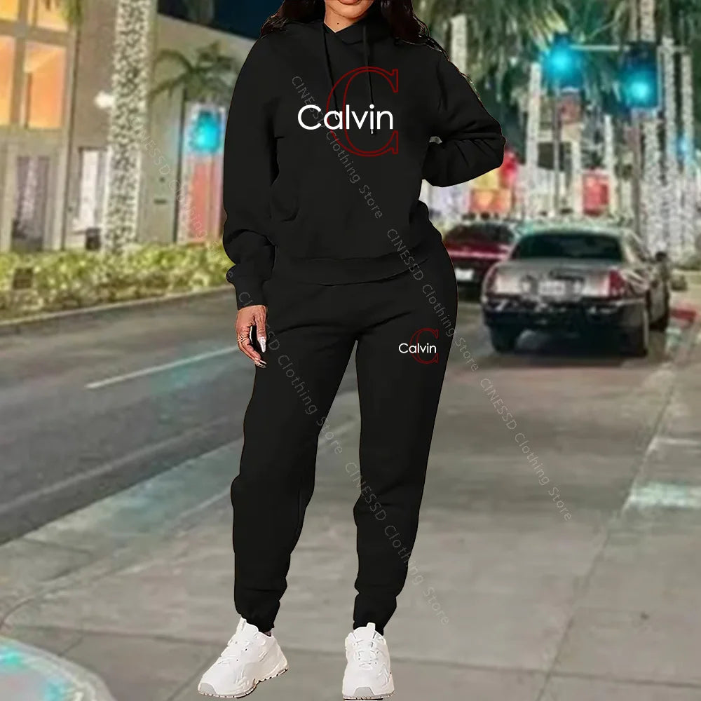 Hoodies Women Pants Sets Sweatshirt And Sweatpant Full Outfit Spring Autumn Loose Fit Stylish Trendy Designer Clothing Women Set