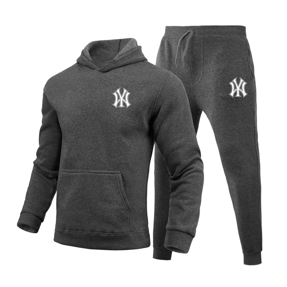 Sportswear, hoodies, drawstring pants, men's sports hoodies, running sportswear for autumn and winter