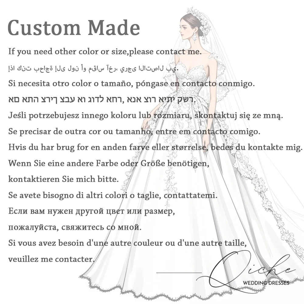 QICHE Modern Beading Pearls Off The Shoulder Mermaid Wedding Dresses High Side Slit Pleat Open Back Vestidos De Novia Customized