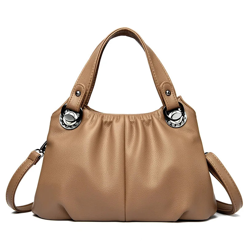 Fashion Lady Crossbody Bag Luxury Genuine Leather Trend Women Shoulder Bags High Quality Vintage Large Capacity Handbag Bolsos
