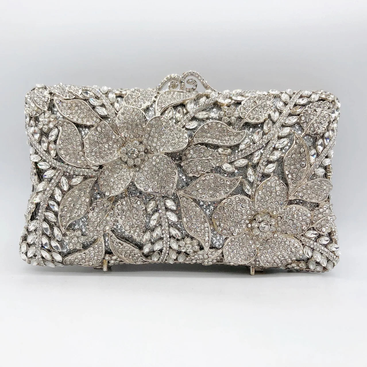 XIYUAN Evening Bags Gold/Silver Chain Shoulder Bags for Women Handbags Stones Day Clutches Diamonds Metal Ladies Clutch Handbags