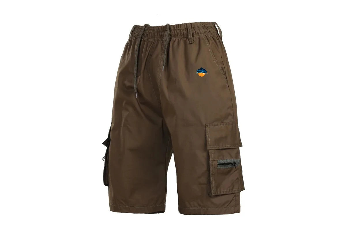 Summer Men's Casual Multi-Pocket Outdoor Sports Fitness Shorts Loose Fit High Waist Straight Leg Workwear Shorts