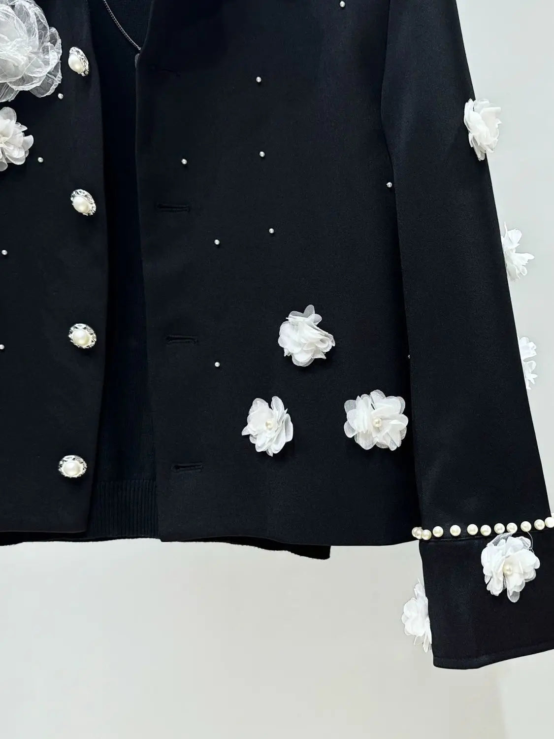 Design Heavy Industry Three-dimensional Men's Niche Fashion Short Jacket Personalized Flower Top
