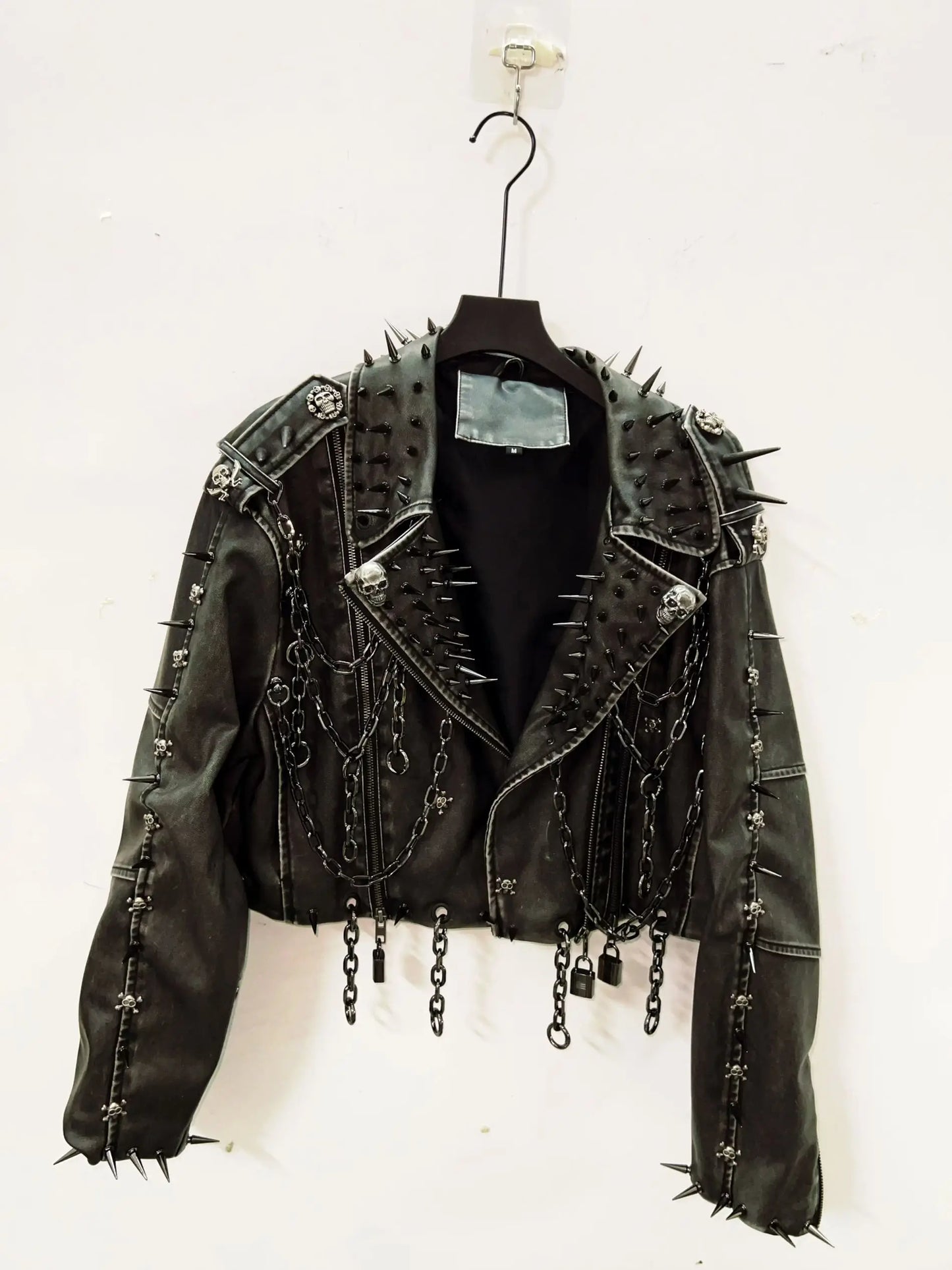 Leather vintage Jacket Skull Jacket gothic Leather vintage Jacket harajuku Jacket gothic clothes y2k clothes gothic Jacket