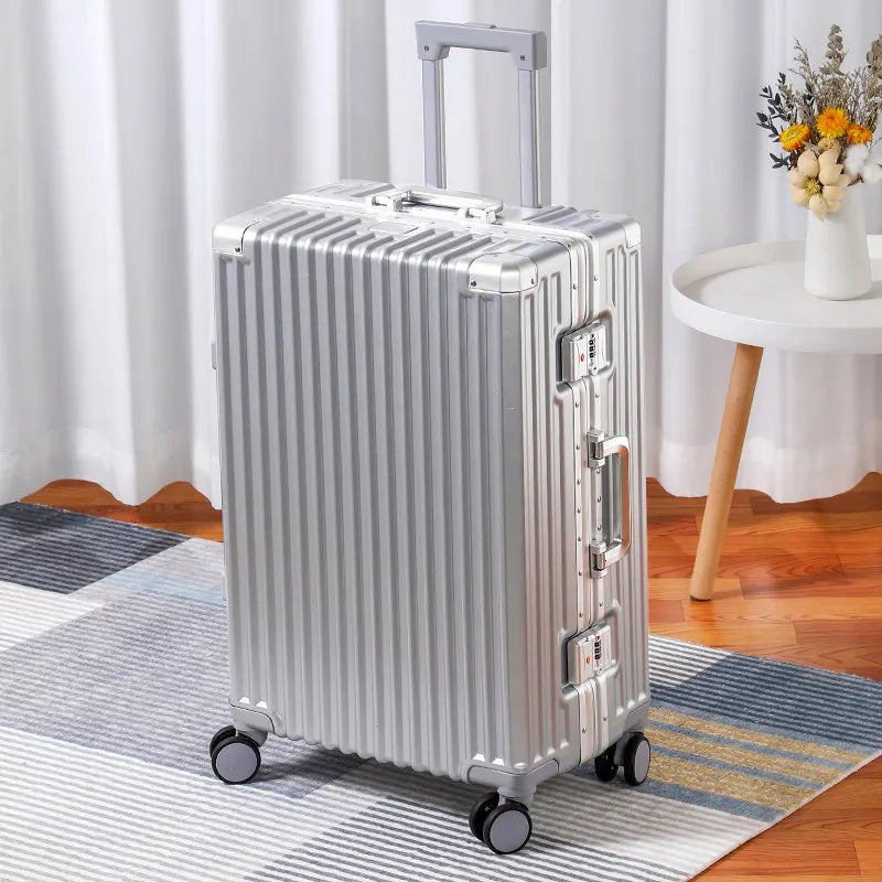 Carrier 28-inch Large-Capacity Suitcase Aluminum Frame Thickened Trolley Case Business Luggage Combination TSA Lock