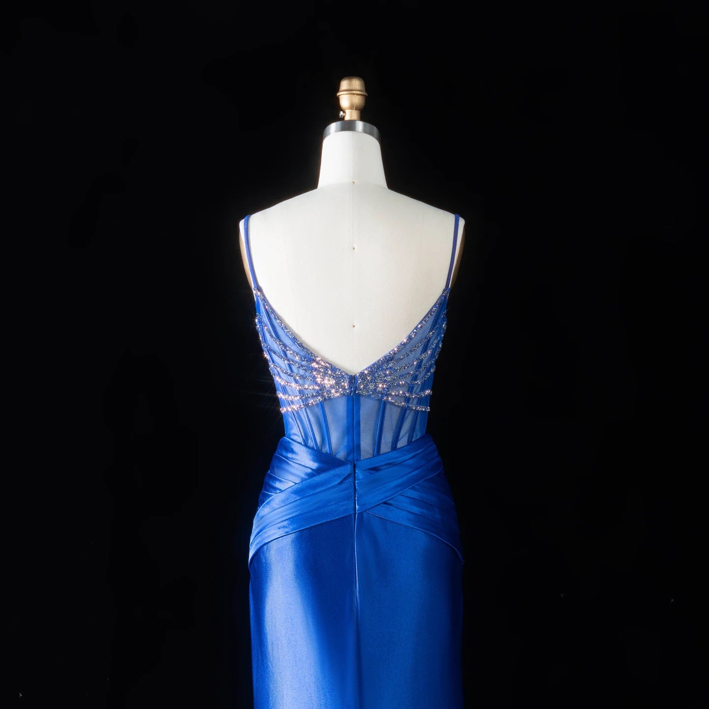 Sharon Said Women' s Luxurious Evening Party Dress 2026 Beaded Satin Elegant Wedding Party Gowns with Side Slit SH095 Customized
