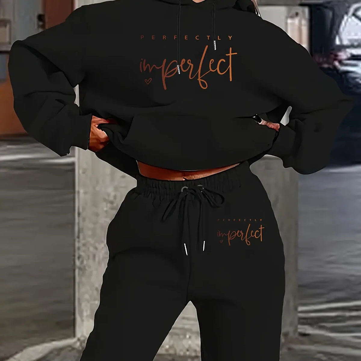 women Hoodies+sweatpant set Hip Hop Street Casual Printed Hoodie Oversize Loose New Sweatshirts Autumn Warm Fleece Clothing