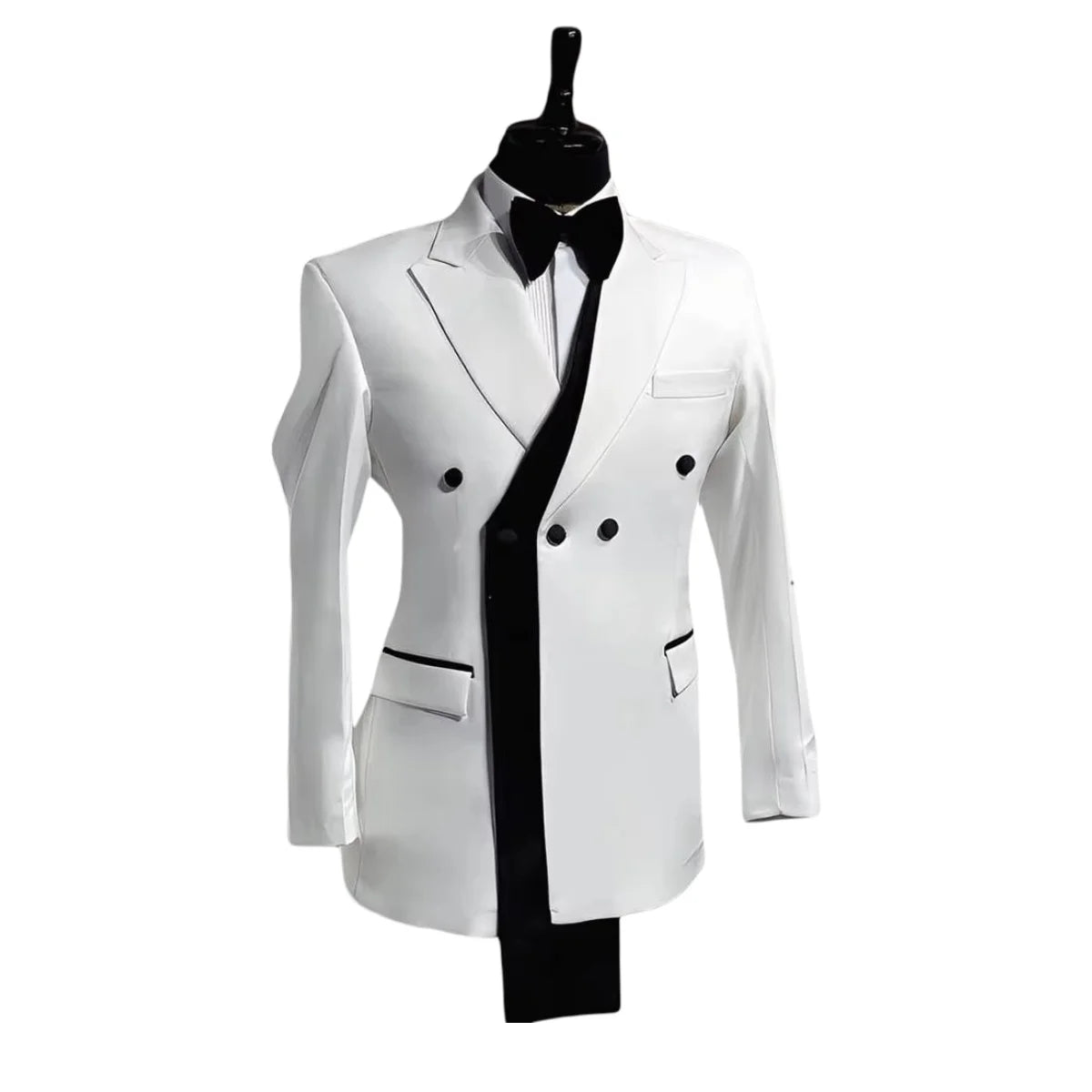 Double Breasted Men Suits Wedding Formal Party Groom Tuxedo Banquet Man Sets 2 Pieces Peaked Lapel Jacket with Pants Customized