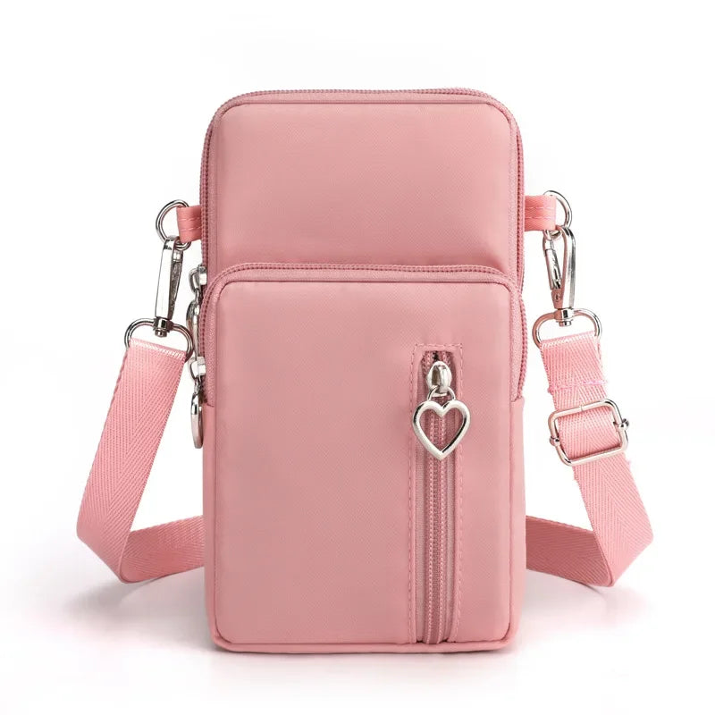 Waterproof Nylon Mobile Phone Versatile Mini Bag Purses Women's Shoulder Cross Body Messenger Bag