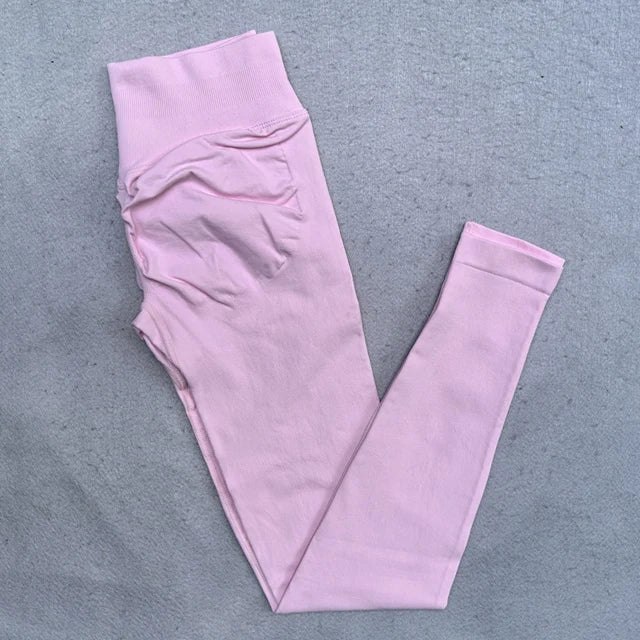 Leggings Women Scrunch Bum Gym Legging Seamless Yoga Legging Workout Yoga Pants Low Ribbed Waistband Sports Tights