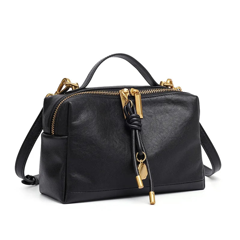 YANATARI Luxury Handbags Female Crossbody Bags Shoulder Bag Women Bags New Fashion 2026 Genuine Cowhide Leather Satchel