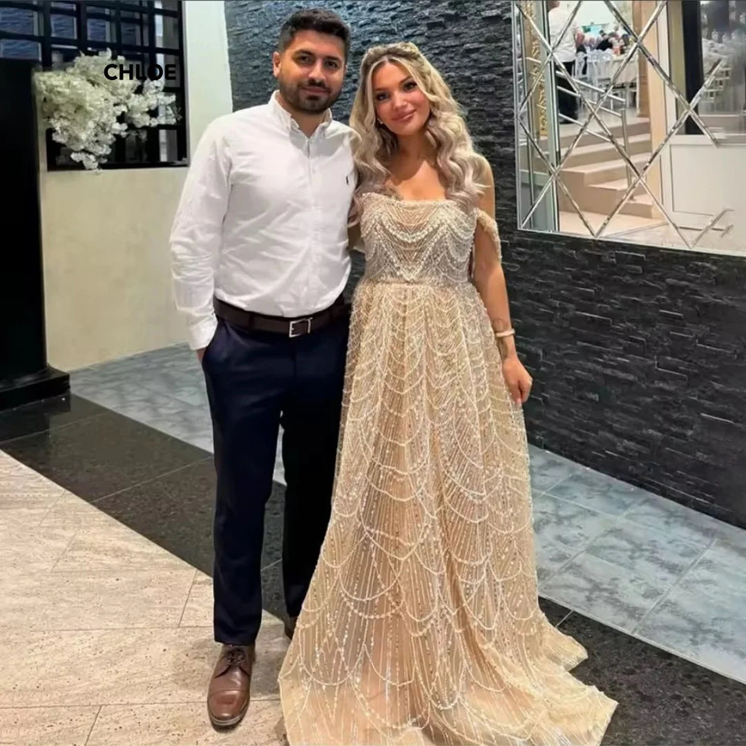 Line A Elegant Womens Evening Party Dresses for Special Occasions Custom Made Dresses 2025 Woman Luxury Prom Dress 2025 Wedding