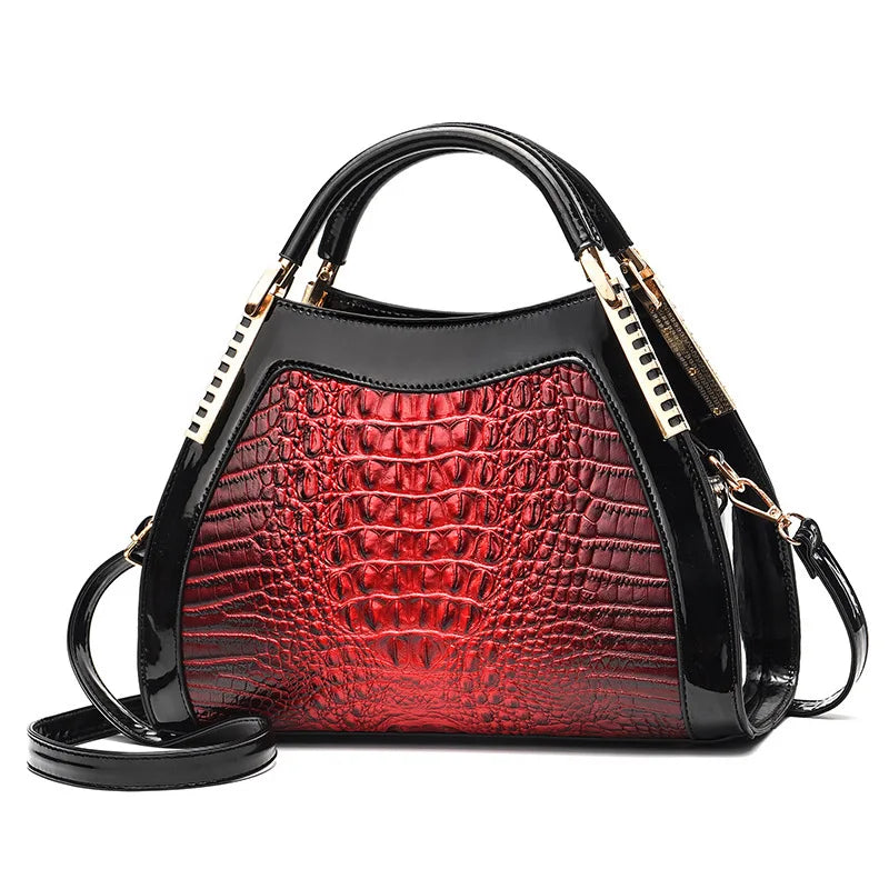 Fashionable New Women's Handbag Classic Retro Shoulder Bag Crocodile Pattern Large Capacity Crossbody Bag Trendy Simple Tote Bag