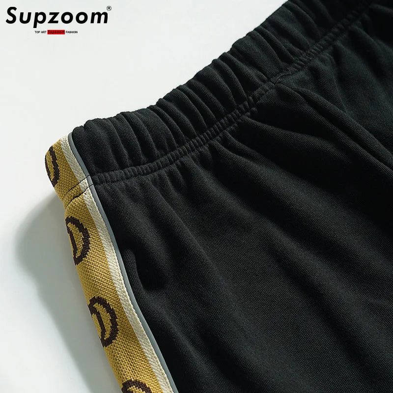 Supzoom New Arrival Top Fashion Cotton Elastic Waist Ribbed Letters Trend Loose Legged Summer Casual Ins Men Shorts