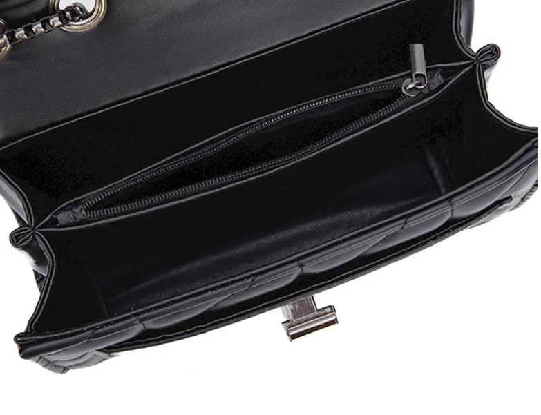 Elegant Mini Plaid Crossbody Bags for Women Classic Flap Shoulder Bag Purse with Adjustable Strap, Faux Leather Chain Square Bag