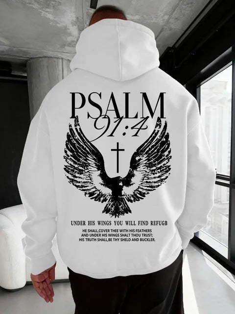 Casual Loose-fitting Hooded Sweatshirt For Warmth