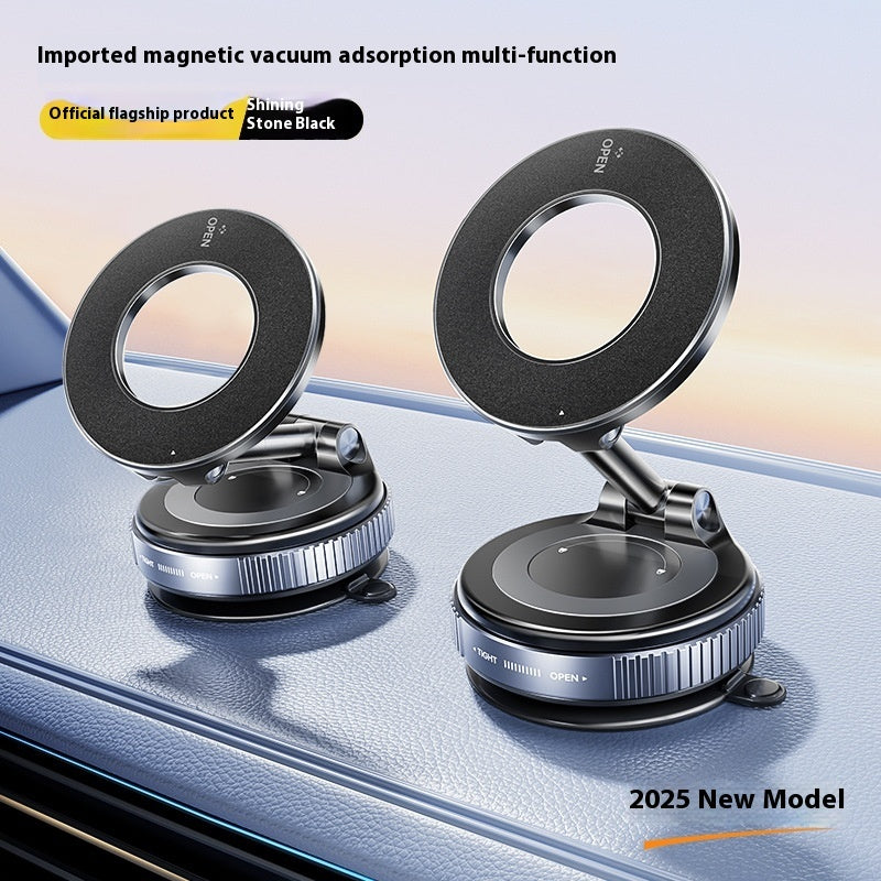 Soporte Magnético para Teléfono con Succión al Vacío Soporte Ajustable Plegable para Coche Soporte Magnético Antideslizante con Succión para Viajeros Ocupados
