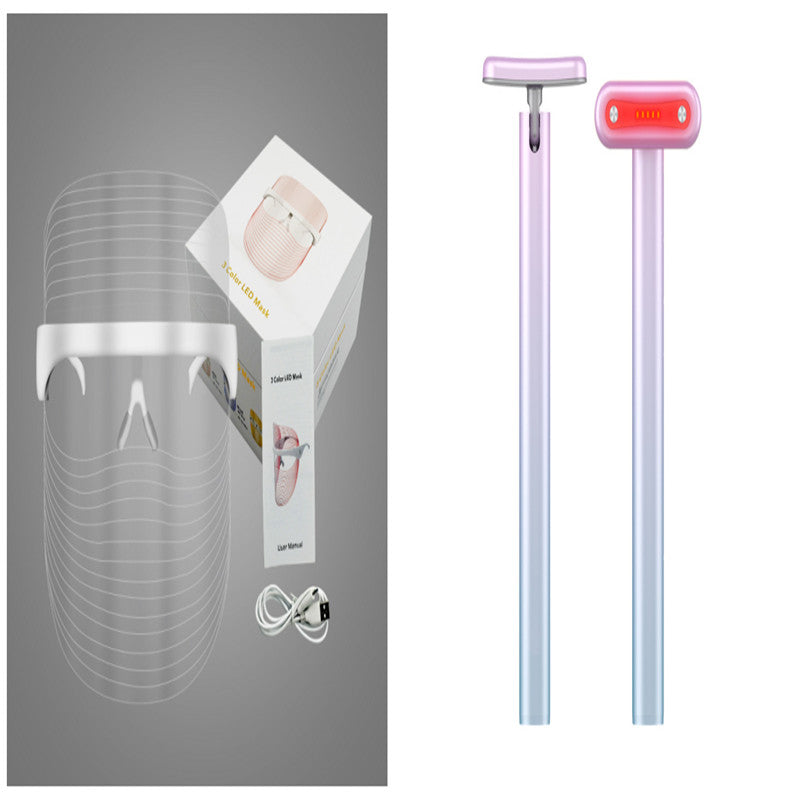Mascarilla de belleza LED de tres colores para el hogar, para eliminar el acné facial, rejuvenecimiento fotónico de la piel, blanqueamiento de la piel y aclaramiento de manchas, aparato de belleza
