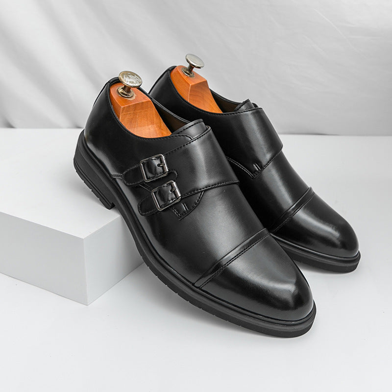 Pointed-toe Business Formal Leather Boots