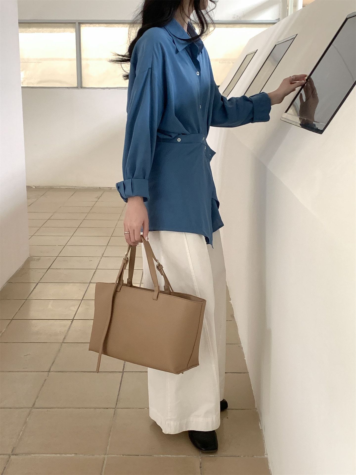 Womens Large-Capacity Fashionable All-Match Shoulder Bag