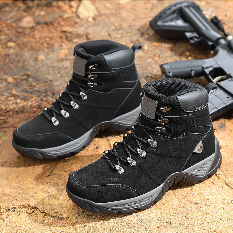 Botas de senderismo de talla grande de caña media alta para hombre para montañismo en otoño e invierno