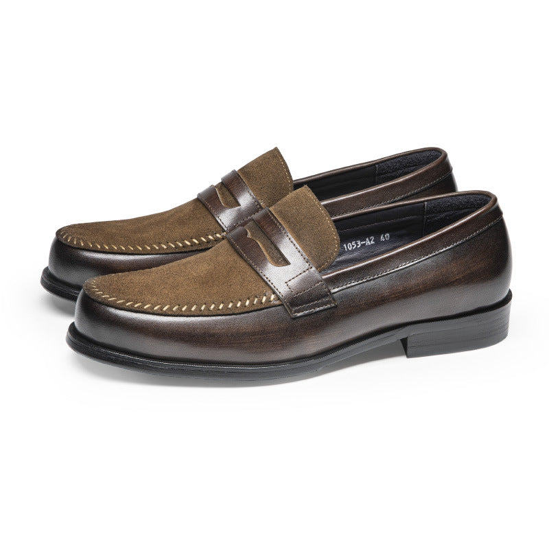 Mocasines formales y casuales de cuero genuino para hombre