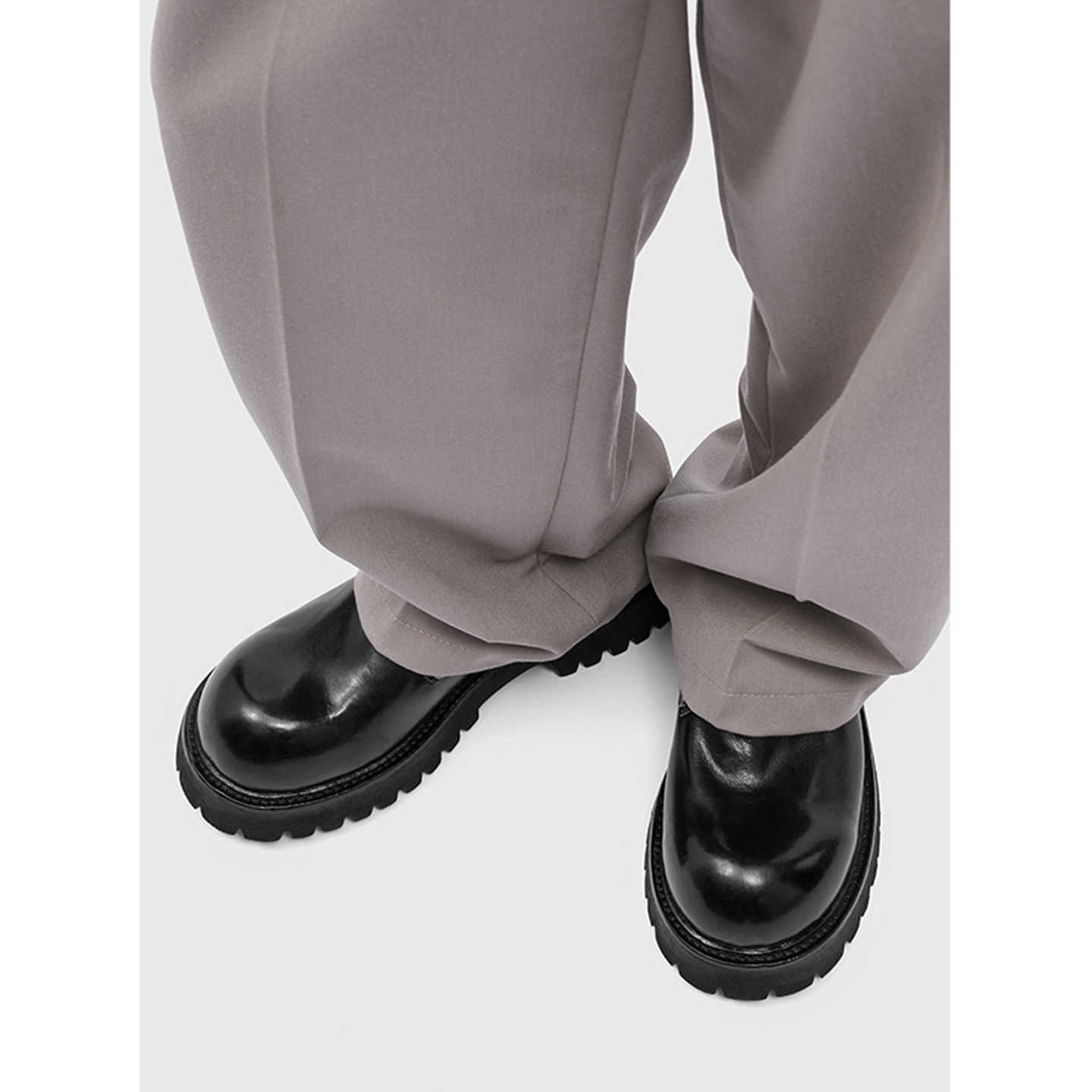 Zapatos de Cuero Casuales de Desplazamiento para Hombre Con Suelas Gruesas