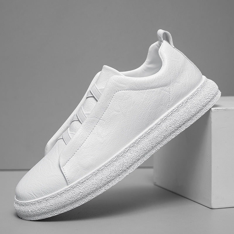 Zapatos tipo board ultraligeros de suela gruesa con tela a cuadros para traje de hombre
